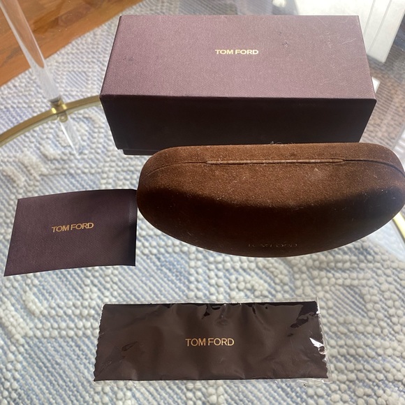 Tom Ford TF897-K 48F 55mm Round Sunglasses Dark Brown / Gradient main image 3